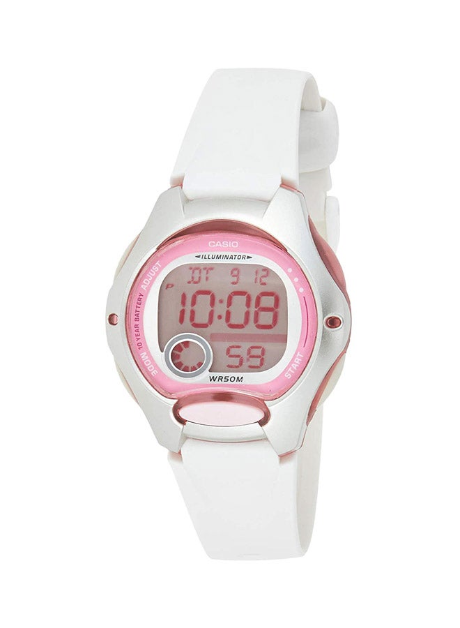 كاسيو ساعة رقمية مقاومة للماء بسوار من الراتينج طراز LW200-7AV للنساء - Image 1