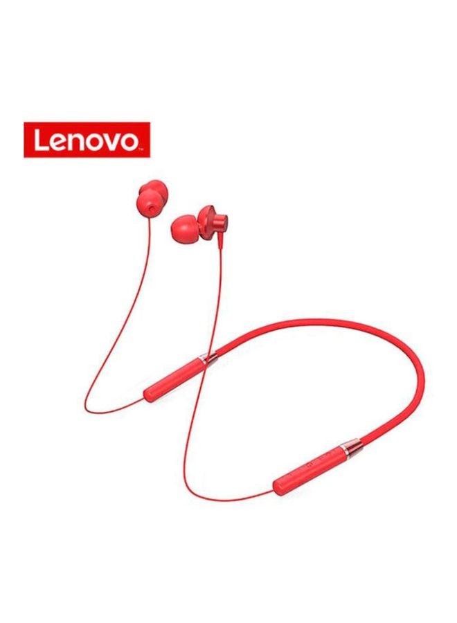 لينوفو سماعات بلوتوث 5.0 لاسلكية بطوق حول الرقبة أحمر - Image 2
