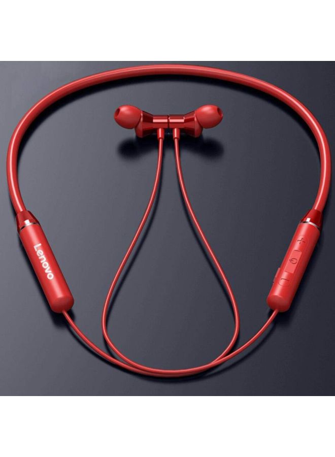 لينوفو سماعات بلوتوث 5.0 لاسلكية بطوق حول الرقبة أحمر - Image 3