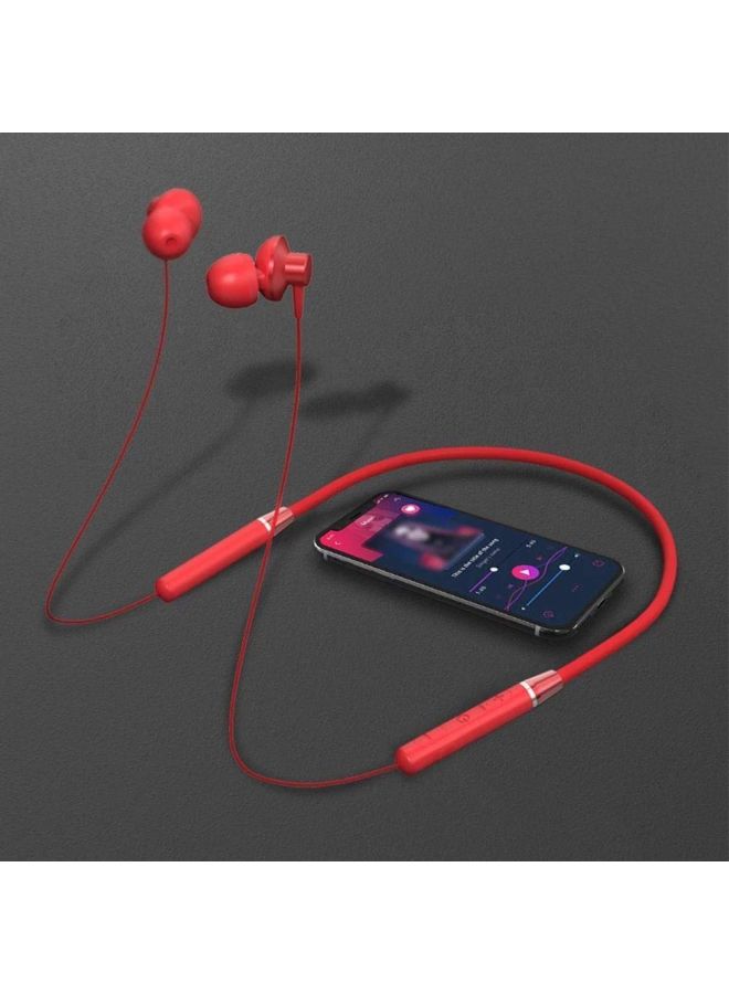 لينوفو سماعات بلوتوث 5.0 لاسلكية بطوق حول الرقبة أحمر - Image 4