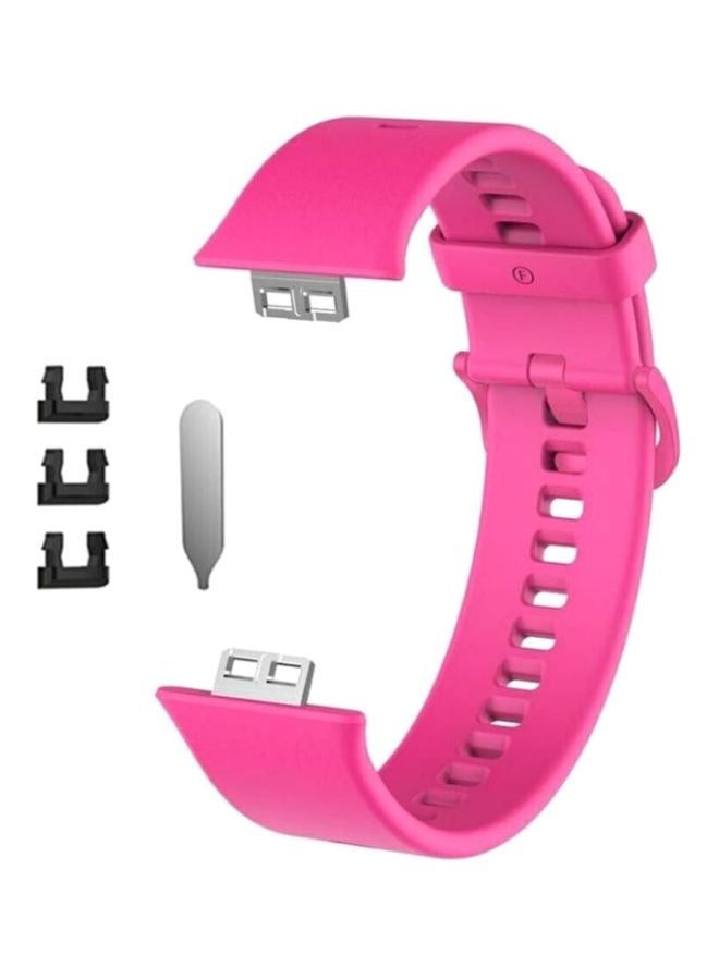 مارجون سوار رياضي بديل لساعة هواوي من السيليكون وردي - Image 1