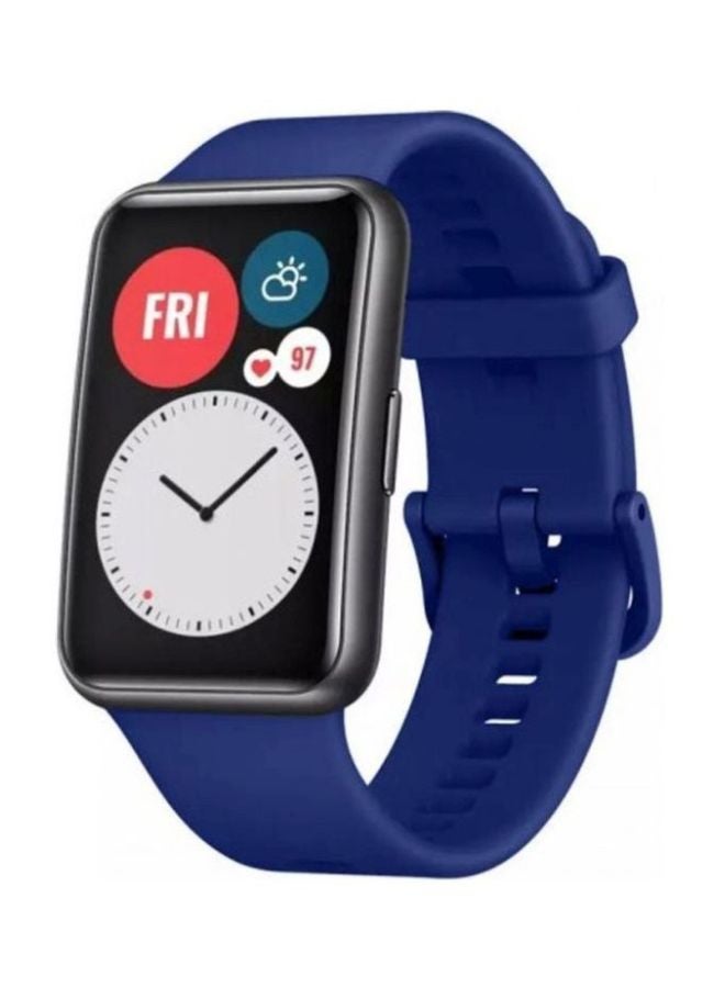 Huawei Watch Fit Silicone Band Replacement Sport Strap Dark Blue