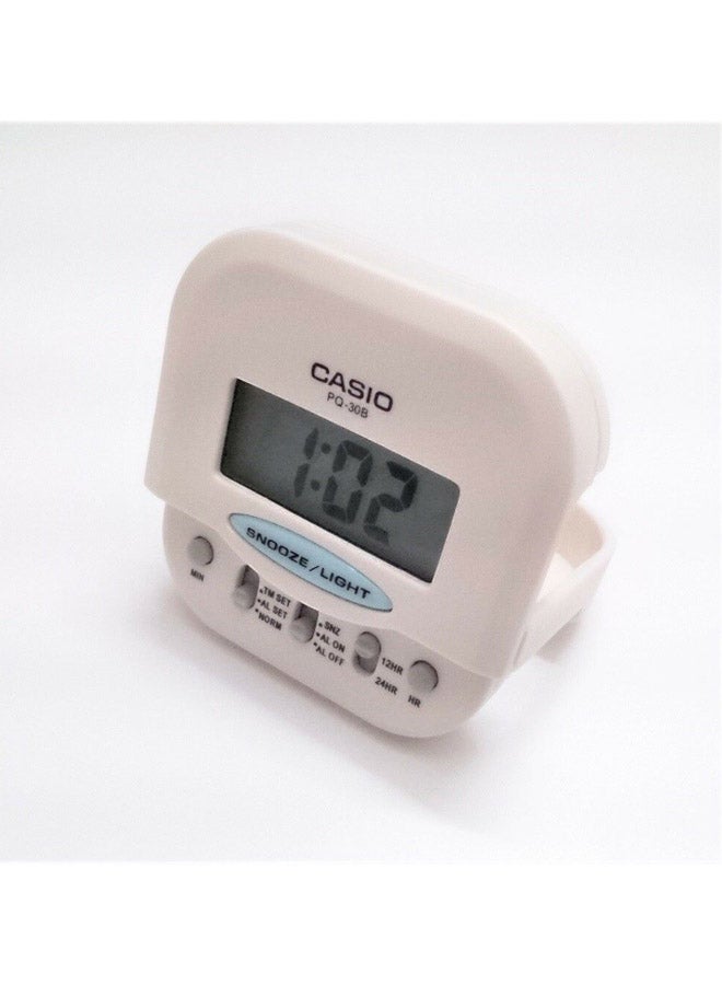 CASIO Digital Travel Alarm Clock PQ-30B-7DF White - Image 4