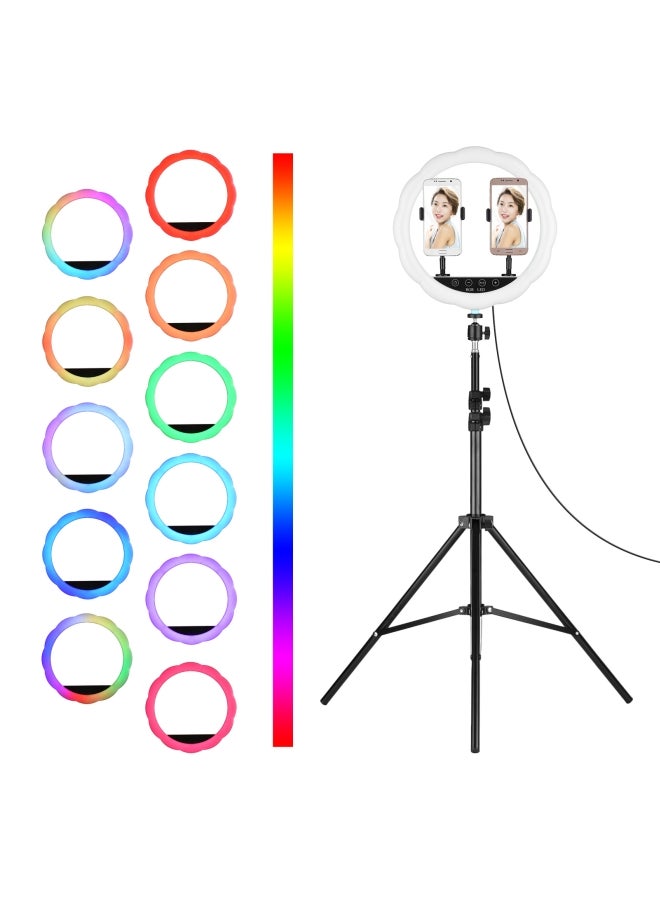 مصباح LED حلقي بإضاءة RGB متعدد الألوان - Image 4