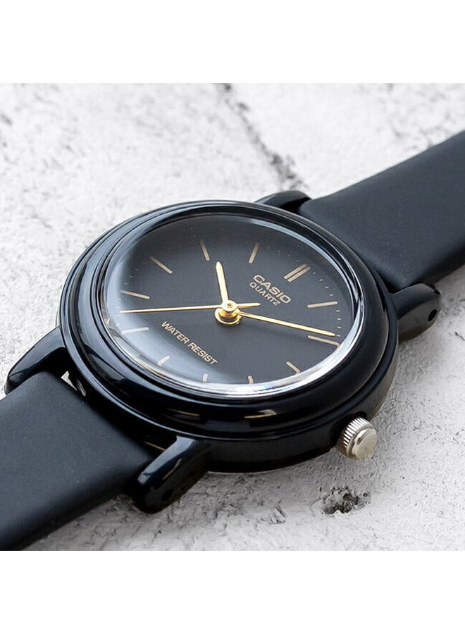 كاسيو ساعة يد بعقارب وسوار من الراتنج مقاومة للماء طراز LQ139AMV-1E - مقاس 31 مم - لون أسود للنساء - Image 5