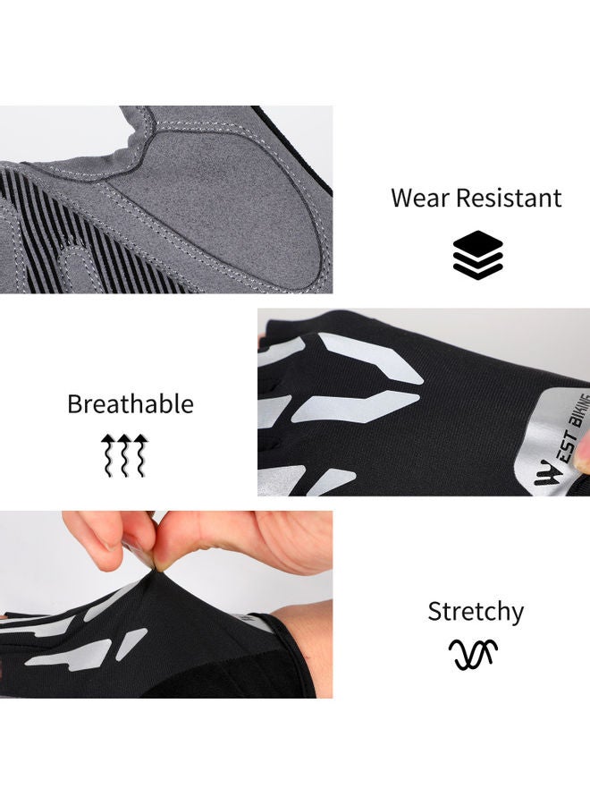 ويست بايكنج قفازات بأصابع طويلة من مادة تعكس الضوء لركوب الدراجات - Image 2