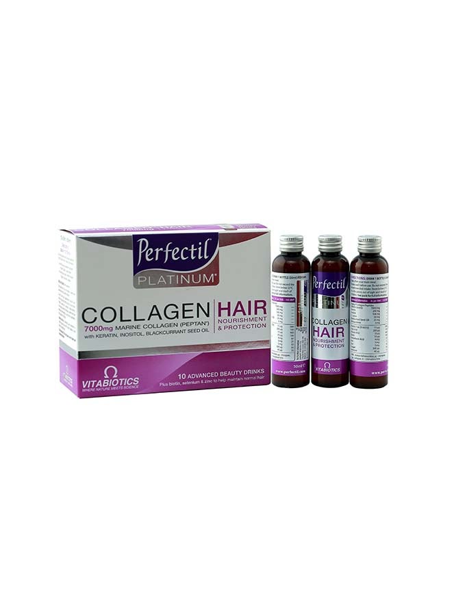 Vitabiotics - Perfectil Platinum Collagen Hair Drink 10 Bottles X 50ml - Image 1
