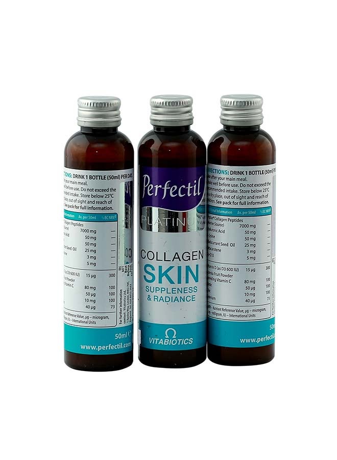 Vitabiotics - Perfectil Platinum Collagen Skin Drink 10 Bottles X 50ml - Image 1