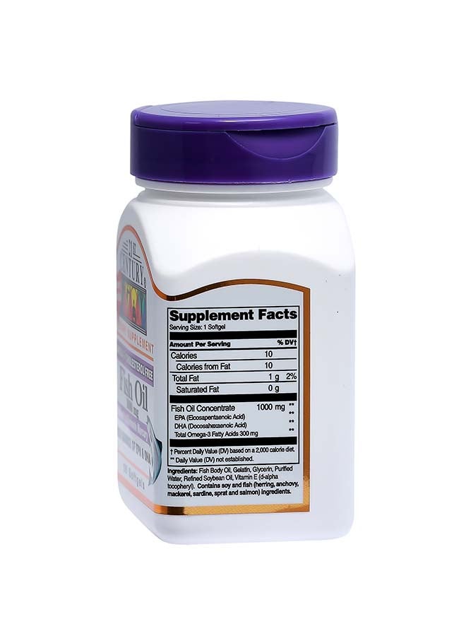 21st CENTURY - Fish Oil 1000 mg - Omega-3 30 Softgels - Image 1