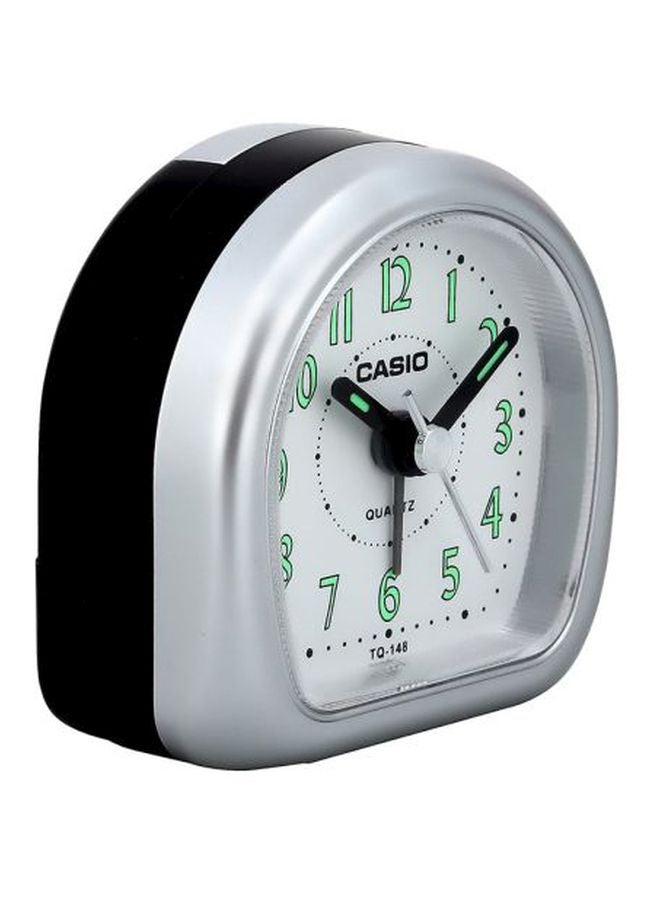CASIO Analog Table Alarm Clock Silver/White/Black 61x61x32ml - Image 3