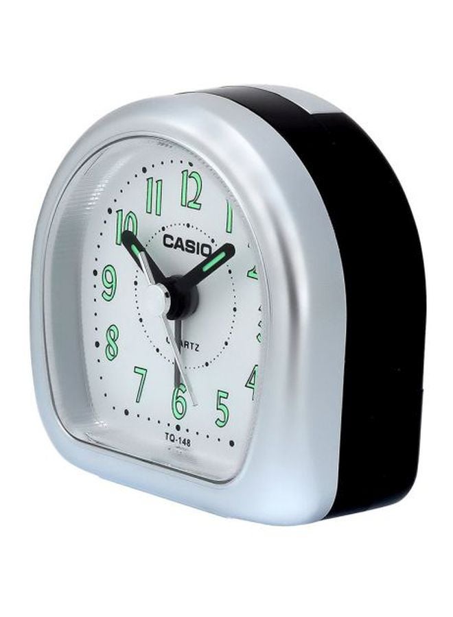 CASIO Analog Table Alarm Clock Silver/White/Black 61x61x32ml - Image 4