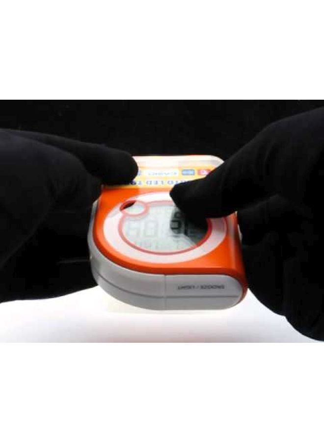 كاسيو ساعة مكتب رقمية أبيض/ رمادي/ برتقالي - Image 2