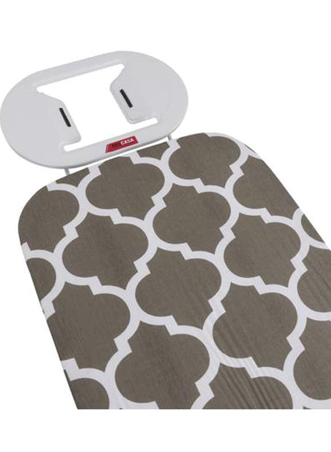 Perfect Flow Foldable Ironing Board With Heat Resistant Cover And Steam Iron Rest Multicolour 120x38cm
