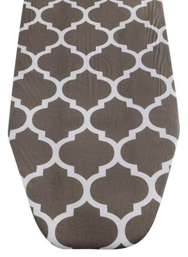 Perfect Flow Foldable Ironing Board With Heat Resistant Cover And Steam Iron Rest Multicolour 120x38cm