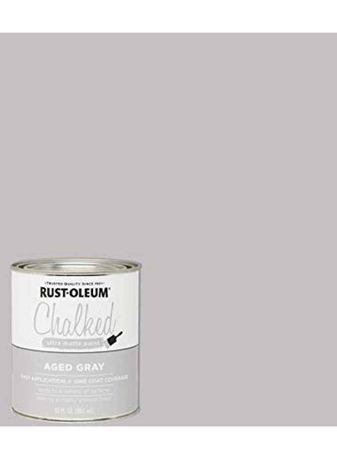RUST-OLEUM - Rust-Oleum, Aged Gray 285143 Ultra Matte Interior Acrylic Chalked Paint 30 oz, 30 Fl Oz (Pack of 1) 285143 Aged Gray 887ml - Image 1