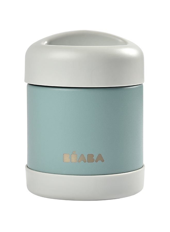 BEABA - Thermal Meal Preservation Containerfor Baby And Children100% Airtight Stainless Steel Keeps Food Hot Or Cold For More Than 5 Hours Double Layered300 Ml Grey , Green - Image 1