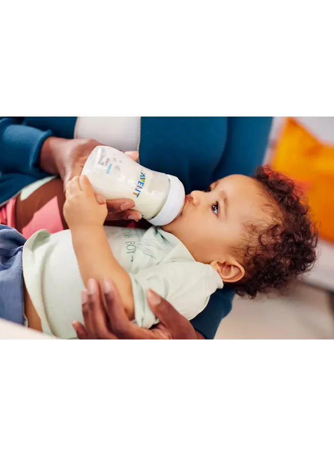 Philips Avent عبوة حلمة رضاعة كلاسيك بلس لحديثي الولادة بتصميمٍ مضادٍ للمغص من قطعتين، من سن الولادة فما فوق، شفاف