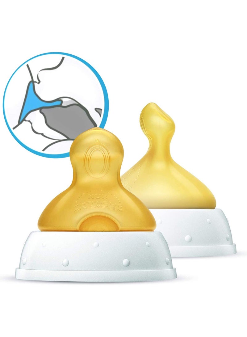 NUK - 2-Piece Teats First Choice + Latex / L / 0-6M - Image 1