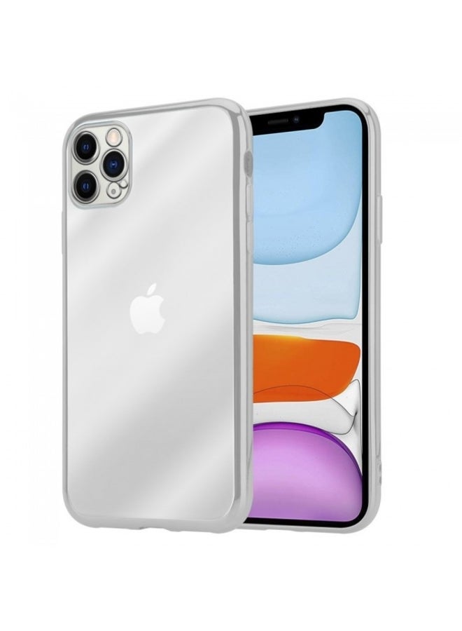 HICOOL Hicool Protective Clear Case Cover for iPhone 12 Pro Max - Silver Edge silver  - Image 1