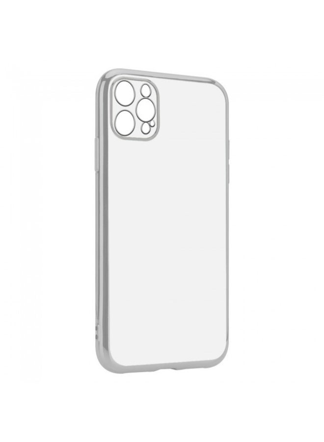 HICOOL Hicool Protective Clear Case Cover for iPhone 12 Pro Max - Silver Edge silver  - Image 2