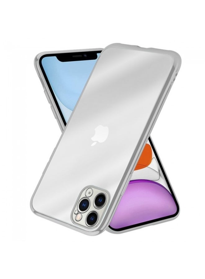 HICOOL Hicool Protective Clear Case Cover for iPhone 12 Pro Max - Silver Edge silver  - Image 4