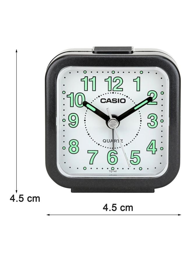 CASIO - Desk Analog Table Clock Black 77x72x49mm - Image 1