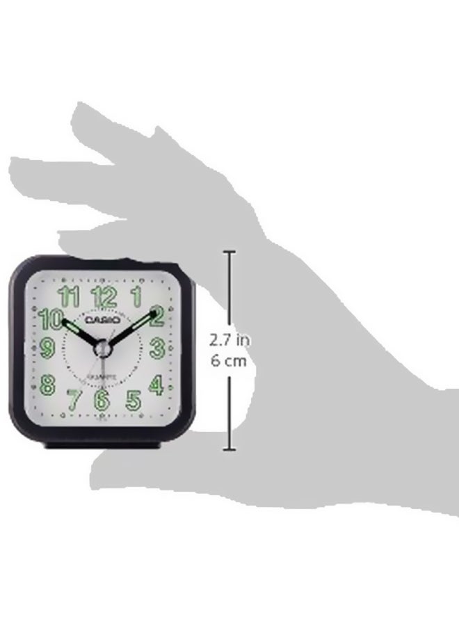 CASIO - Desk Analog Table Clock Black 77x72x49mm - Image 1