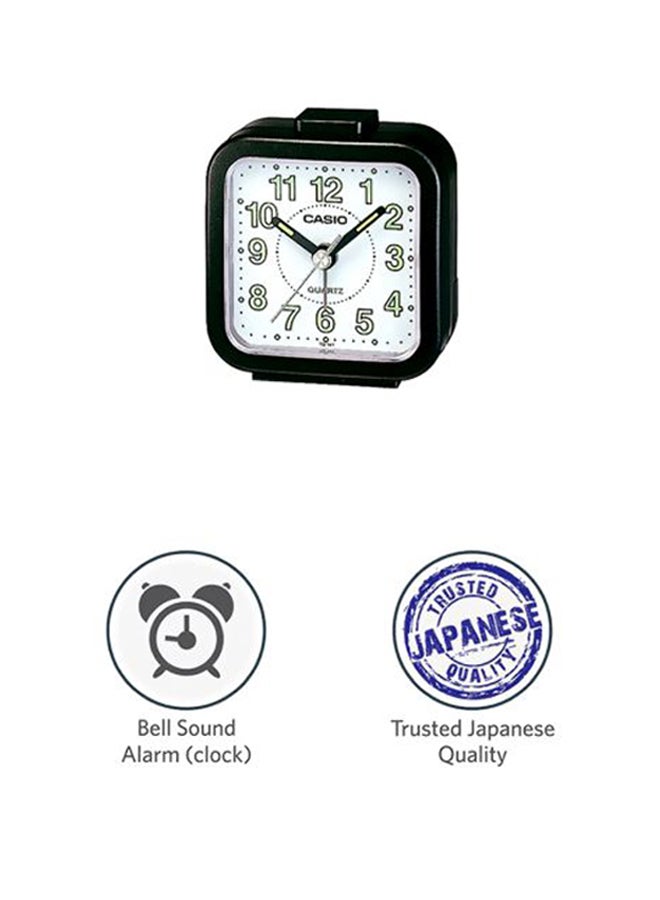 CASIO - Desk Analog Table Clock Black 77x72x49mm - Image 1