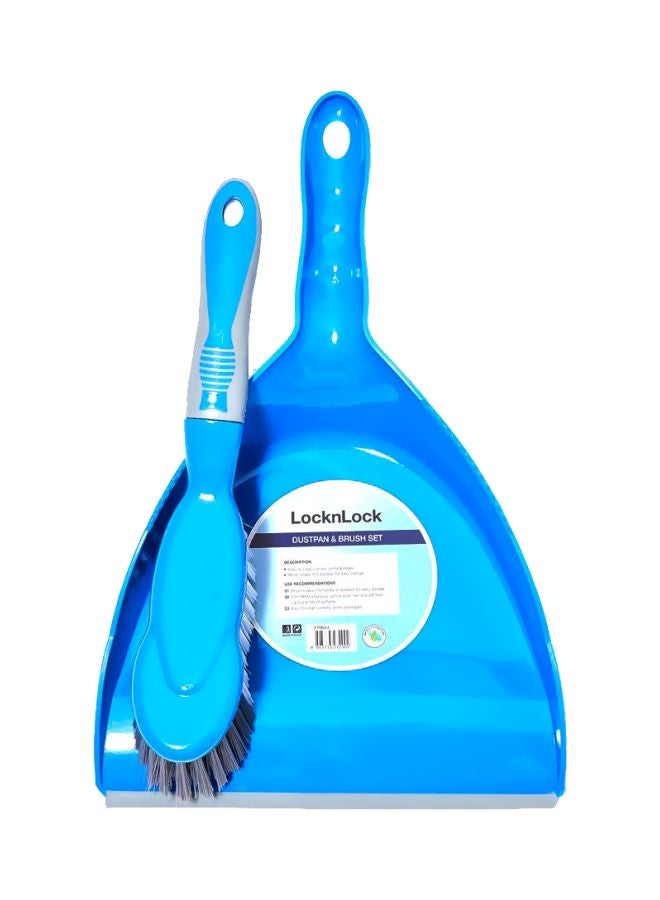 Handy Dustpan Set Blue/White Dustpan 230 millimeter, Bristle 48 - v1621799478/N38577488A_1