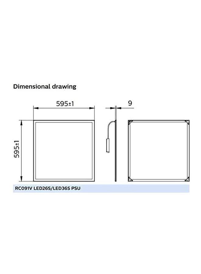 LED Panel Light Cool White 60x60cm