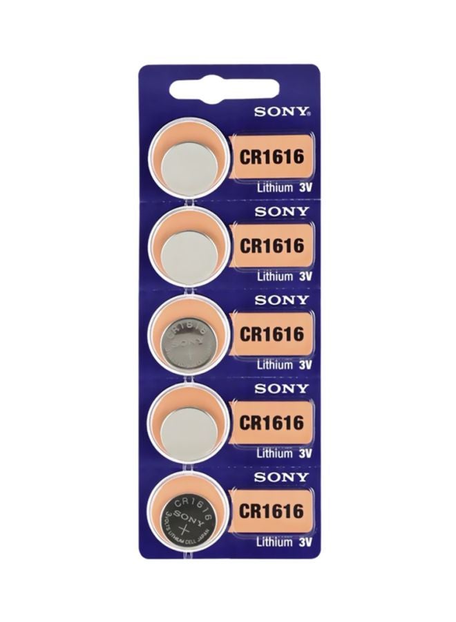 Sony 5-Piece Coin Lithium Battery Set Silver - Image 1