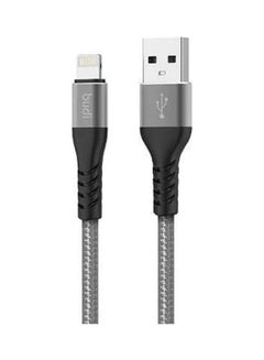 budi Lightning Charging Cable Grey/Black  - Image 1