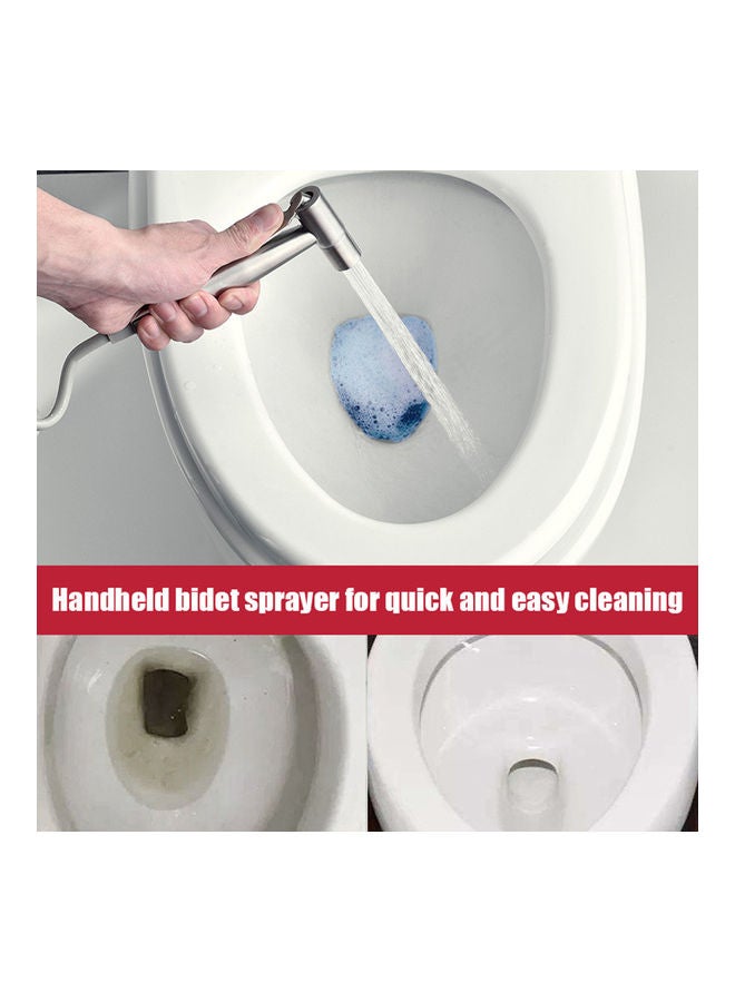 KKmoon Handheld Stainless Steel Bidet Sprayer Silver - Image 4