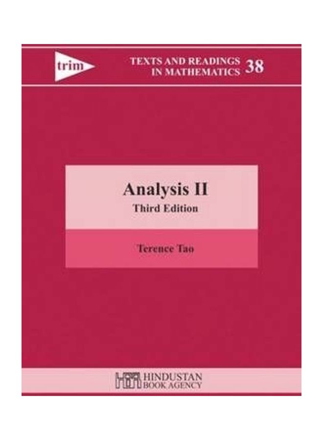 Analysis II Hardcover English by Terence Tao 