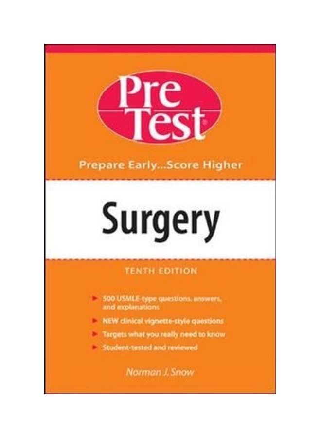 Surgery: PreTest Self-Assessment and Review: Paperback English by Norman Snow 
