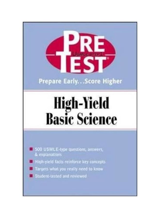 PreTest High-Yield Basic Science Paperback English by McGraw Hill 
