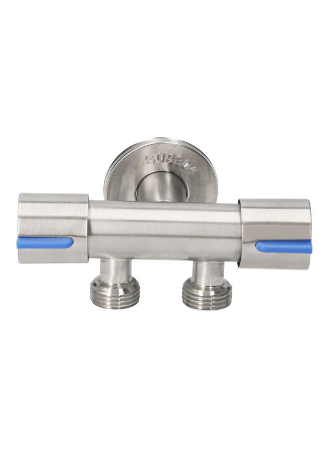 KKmoon Bidet T-Adapter with Shut off Valve Silver  - Image 1