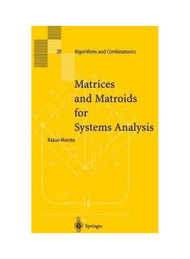 Matrices And Matroids For Systems Analysis Hardcover English by Kazuo Murota - 38232