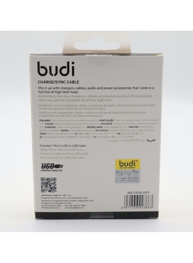 budi Fast Charging Cable Grey  - Image 4