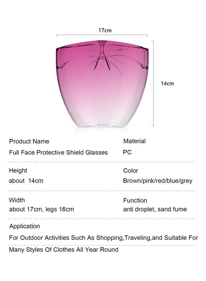 KKmoon Anti-fog Protective Full Face Shield Glasses Purple/Clear  - Image 2