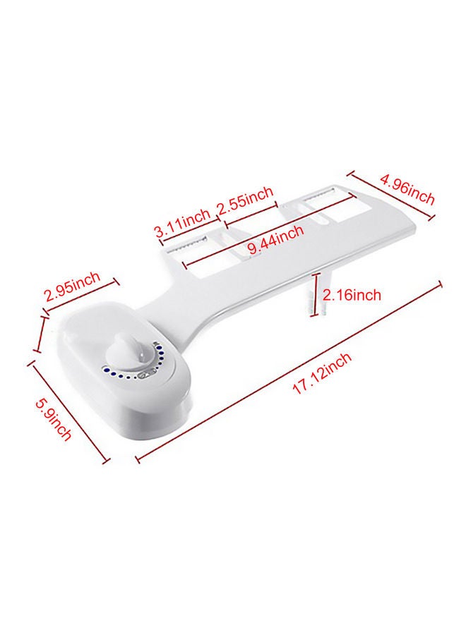 Toilet Seat Bidet Sprayer with Self Cleaning Nozzle White 17.12 x 5.9 x 2.16inch - v1621829765/N47588646A_2