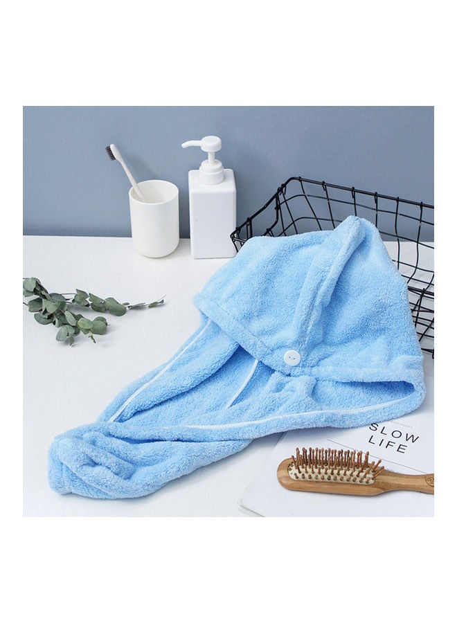 Generic Microfiber Soft Water Absorbent Hair Towel Blue 16 x 3 x 12cm 