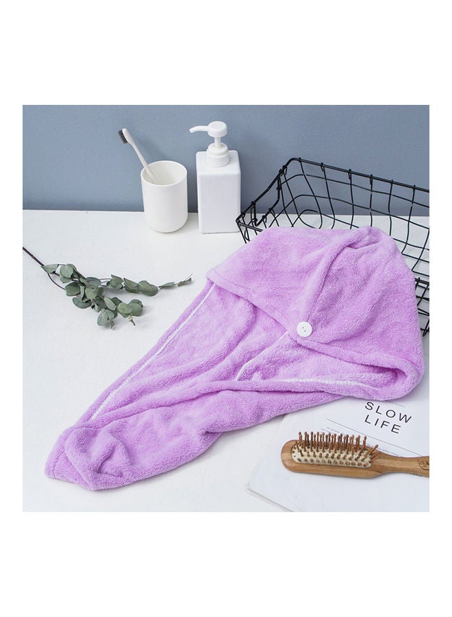 Generic Microfiber Soft Water Absorbent Hair Towel Purple 16 x 3 x 12cm 