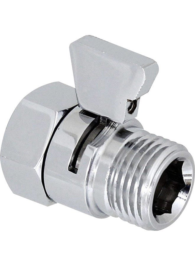 G1/2 Shut off Valve Water Flow Control Silver 6 x 3 x 5cm  - Image 1