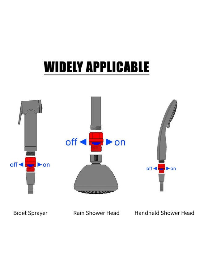 G1/2 Shut off Valve Water Flow Control Silver 6 x 3 x 5cm  - Image 2