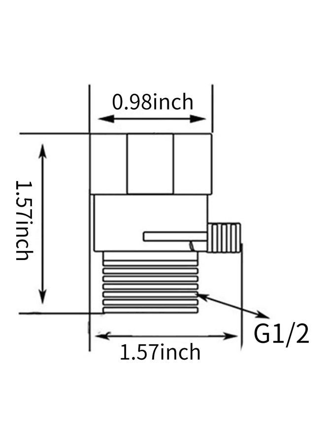G1/2 Shut off Valve Water Flow Control Silver 6 x 3 x 5cm  - Image 3