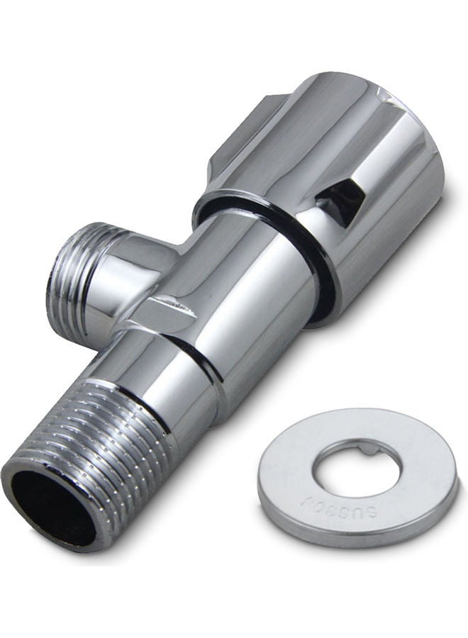 G1/2 Triangle Valve Faucet Silver 10.50 x 4.50 x 5.50cm - Image 1