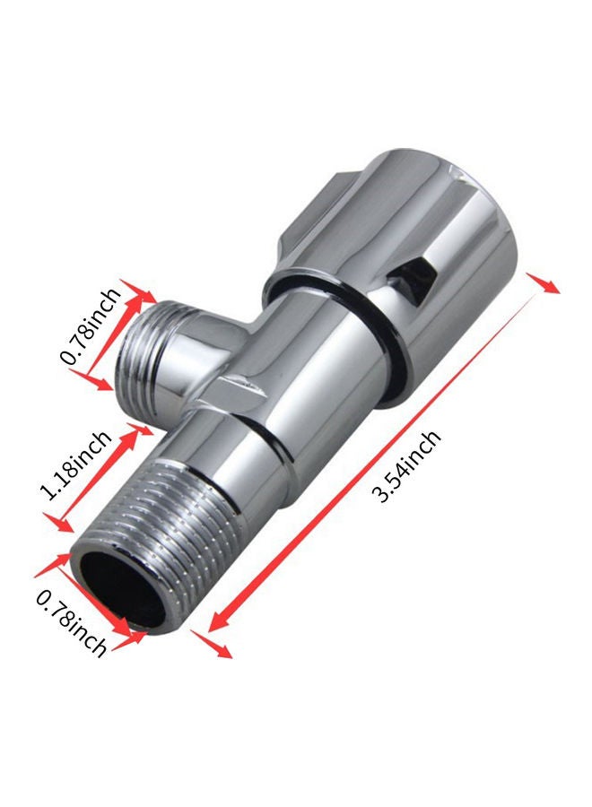G1/2 Triangle Valve Faucet Silver 10.50 x 4.50 x 5.50cm - Image 2