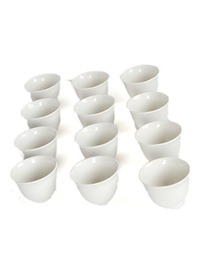 Squalo 12-Piece Coffee Cups Set White 24 x 20 x 5cm - Image 1