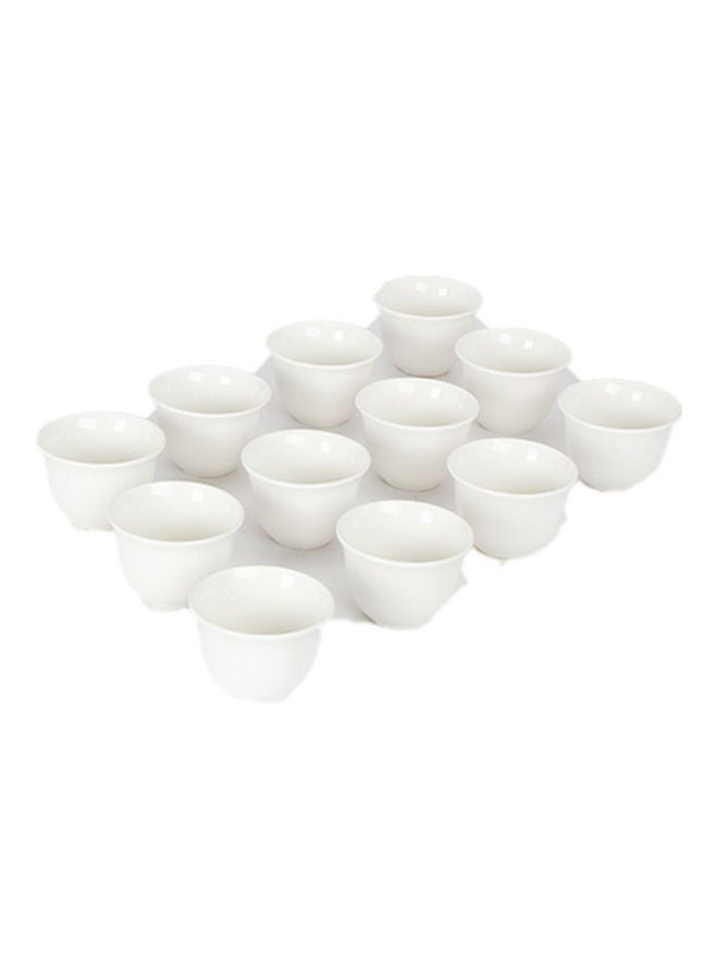 Squalo 12-Piece Coffee Cups Set White 24 x 20 x 5cm - Image 1